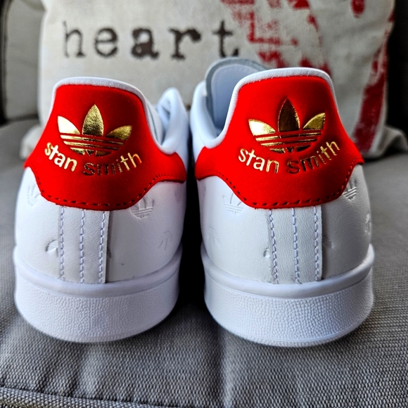 adidas Stan SmithAll Over Trefoil White Better Scarlet - Picture 7 of 7
